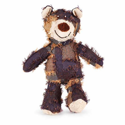 Dog Plush Squeaky Patch Bear Toy