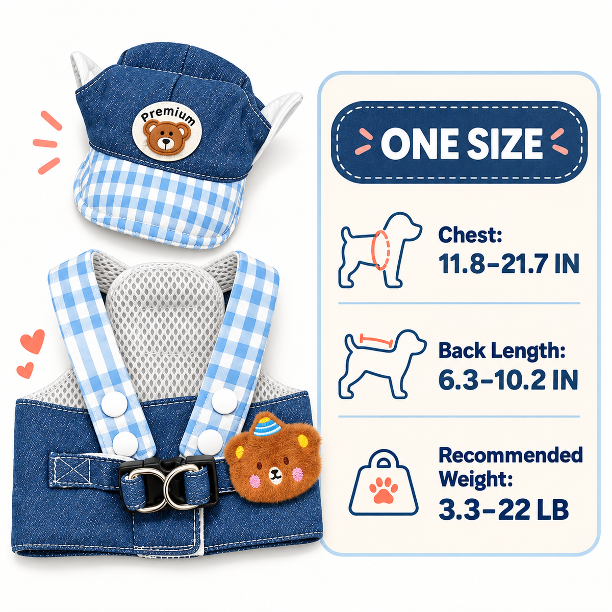 Dog Vest‑Style Harness and Leash Set