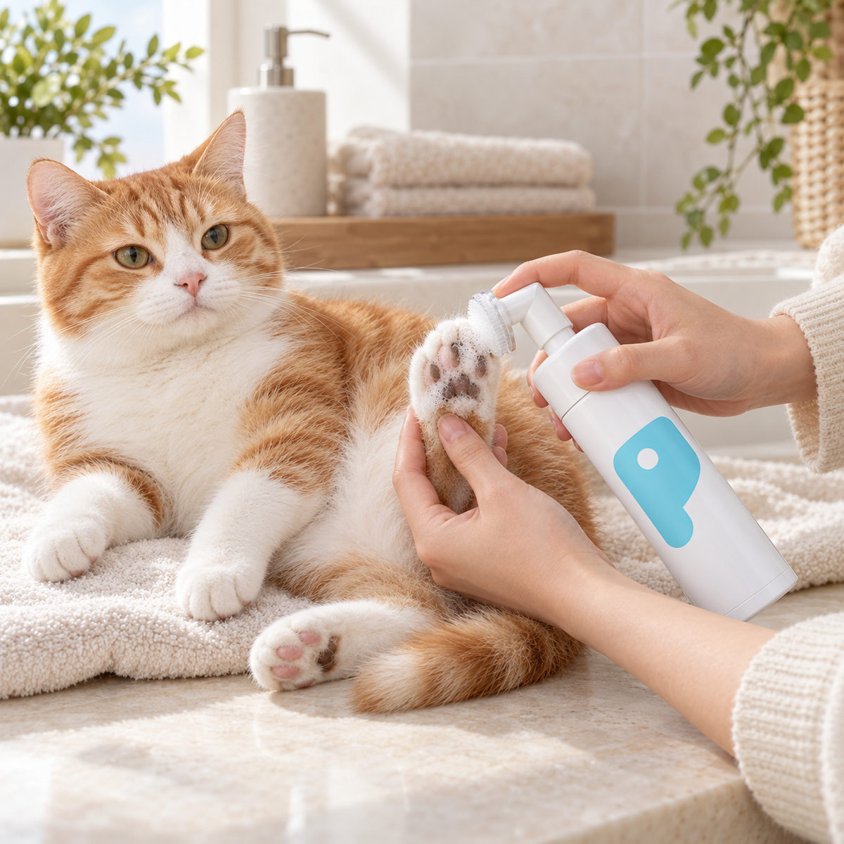 No‑Rinse Pet Paw Cleaning Foam