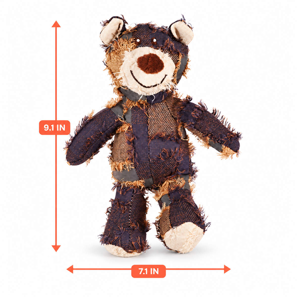 Dog Plush Squeaky Patch Bear Toy