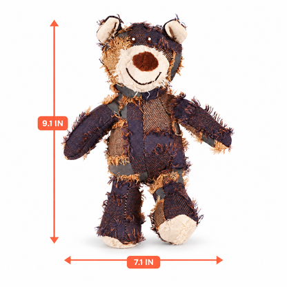 Dog Plush Squeaky Patch Bear Toy